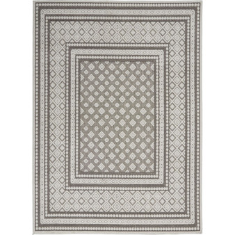 Key Largo KLG02 Silver 4' x 6' Outdoor Area Rug