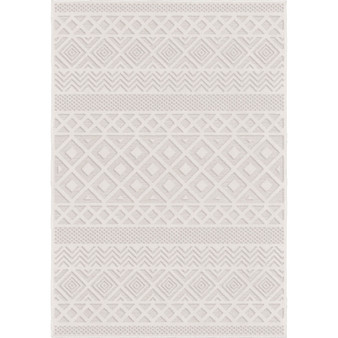 Bourne Coastal Diamond Neutral 5'2" x 7'6" Outdoor Area Rug