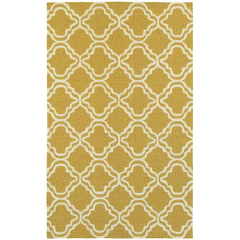CLOSEOUT! Atrium Indoor/Outdoor 51112 Gold/Ivory 5' x 8' Area Rug
