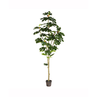 6' Artificial Potted Fig Tree With 71 Leaves
