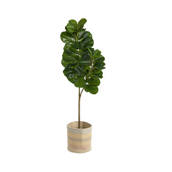 5.5' Fiddle Leaf Fig Artificial Tree in Planter