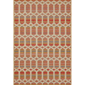 Malibu Outdoor Hex Trellis 2'5" x 6' Area Rug