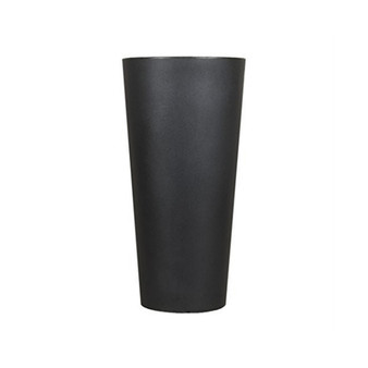 Cosmopolitan Tall Round Plastic Planter Black 32”