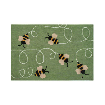 Frontporch Buzzy Bees Green 1'8" x 2'6" Outdoor Area Rug