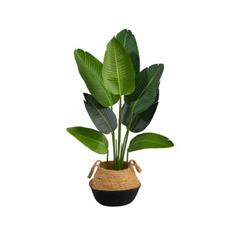 4' Travelers Palm Artificial Tree in Boho Chic Planter