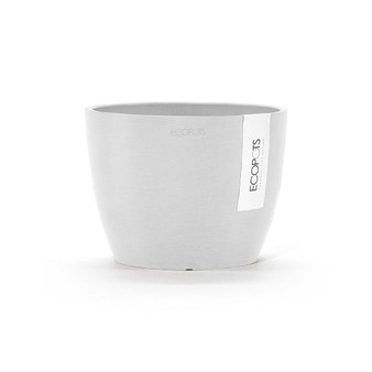 Stockholm Plastic Flower Pot Planter, Pure White, 6 Inches