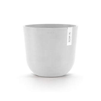 Oslo Plastic Planter, Pure White, 10 Inches