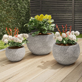 FIBER CLAY PLANTERS