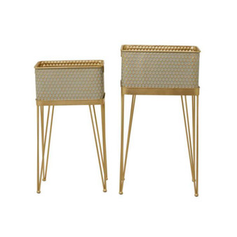 Metal Modern Planters, Set of 2