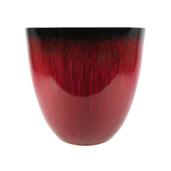 Gardener Select Large Egg Shaped Planter 15 Inch Red Flower