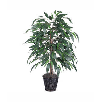 4' Artificial Mango Bush, Made With Real Tag Alder Trunks