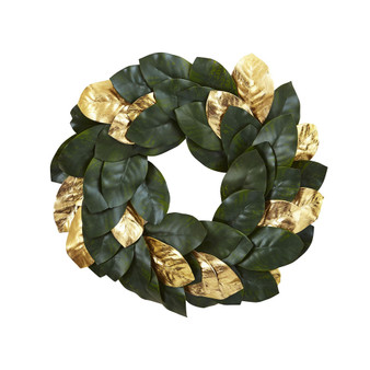 22" Golden Leaf Magnolia Wreath