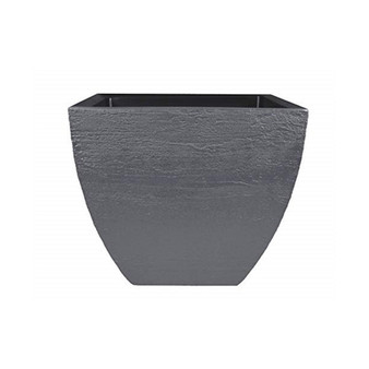 Modern Short Square Planter Slate 20 x 16"