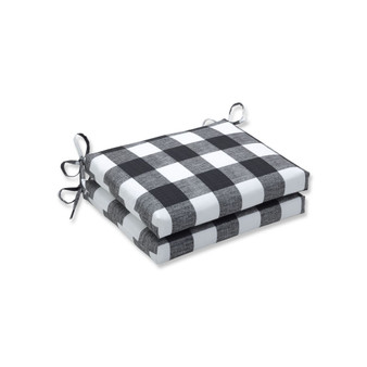 Anderson Check 16" x 18.5" Outdoor Chair Pad Seat Cushion 2-Pack