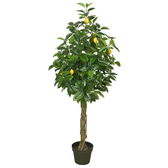 51" Artificial Green and Yellow Real Touch Lemon Tree