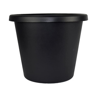 Inc Classic Plastic In Outdoor Planter Black 8 Inch