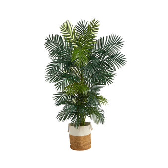 6.5' Golden Cane Artificial Palm Tree in Planter