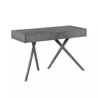 Myles 30" Solid Wood Computer Desk with Universal Serial Bus and Storage
