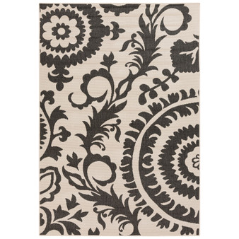 Alfresco ALF-9612 Black 8'9" x 12'9" Area Rug, Indoor/Outdoor
