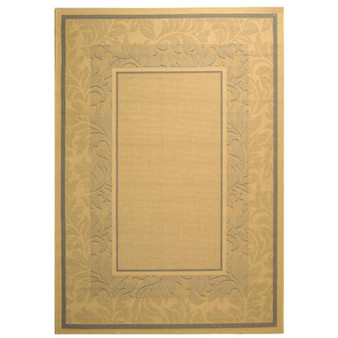 Courtyard Natural and Blue 2' x 3'7" Outdoor Area Rug