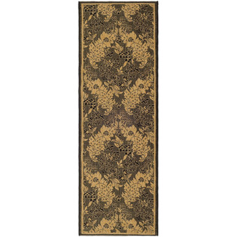 Courtyard Black and Natural 5'3" x 7'7" Outdoor Area Rug