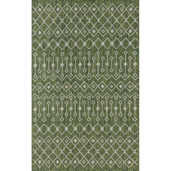 Outdoor Pashio Pas7 Green 5' x 8' Area Rug