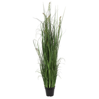 60" PVC Artificial Potted Green Sheep's Grass and Plastic Grass