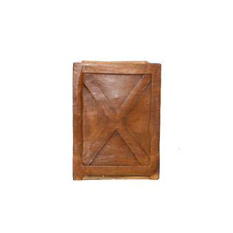 17" Tall Bronze Square X Decorative Contemporary Home decor Fiberstone Pot