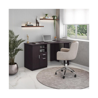 Classic Office Desk with Storage, Espresso