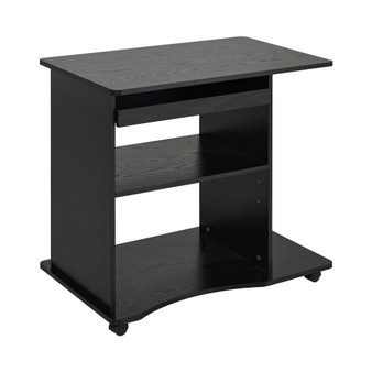 Mobile Computer Desk Office Table with Sliding Keyboard, Shelves