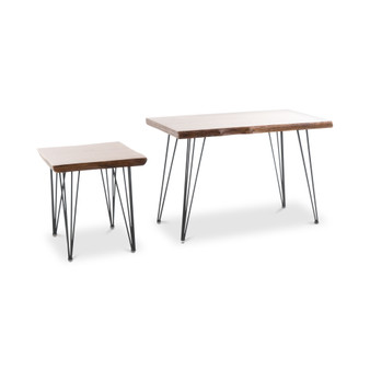 Madison Mid Century Faux Live Edge Firwood Desk Set