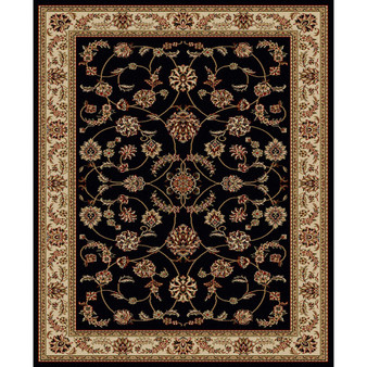 CLOSEOUT! 1596/1310/BLACK Pesaro Black 3'3" x 4'11" Area Rug
