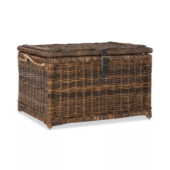 JONATHAN Y Caden 30'' Wicker Storage Trunk