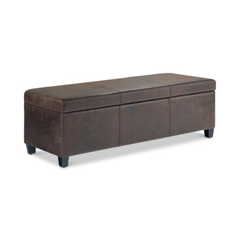 Avalon Contemporary Rectangle Storage Ottoman Bench