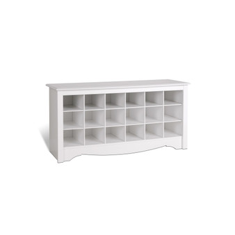 18 Pair Shoe Storage Cubby Bench