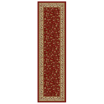 CLOSEOUT!! Pesaro Floral Red 2'2" x 7'7" Runner Area Rug