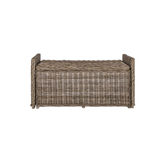 JONATHAN Y Naples Wicker Trunk Storage Bench
