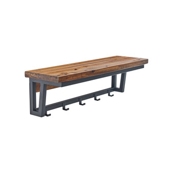 Claremont Rustic Wood Coat Hook with Shelf