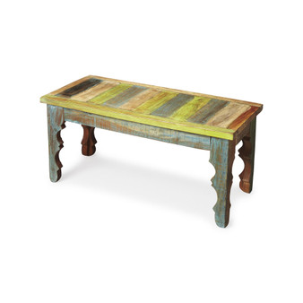 Rao Painted Wood Bench