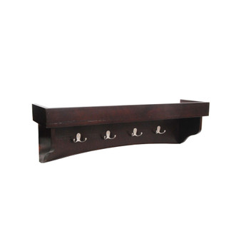 Shaker Cottage Coat Hooks with Tray Shelf