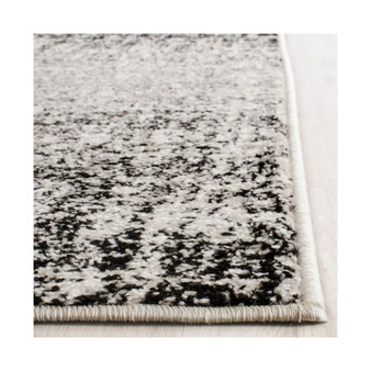 Adirondack Ivory and Black 2'6" x 6' Runner Area Rug