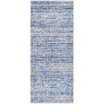 Adirondack Blue and Silver 2'6" x 8' Runner Area Rug