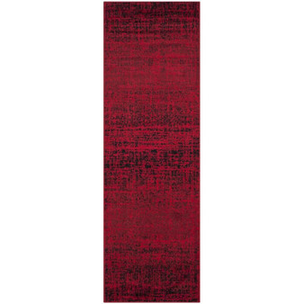 Adirondack Red and Black 2'6" x 8' Runner Area Rug