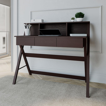 Writing Desk with Storage, Wenge
