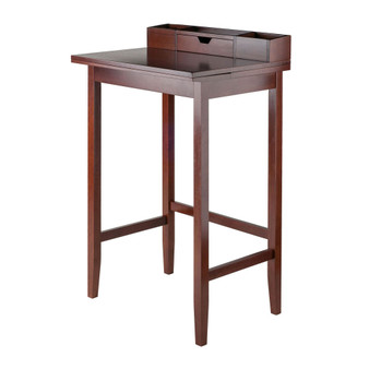 Transitional Archie High Desk, Walnut