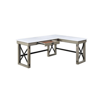 Talmar Writing Desk w/Lift Top in Marble Top & Rustic Oak Finish OF 00055