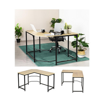 34.6" X 42.5" L Shaped Computer Desk PC Laptop Table Wood Workstation