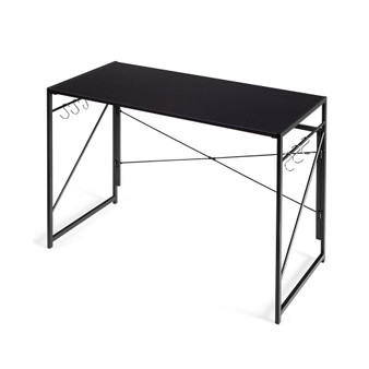 Folding Computer Desk Writing Study Table w/6 Hooks