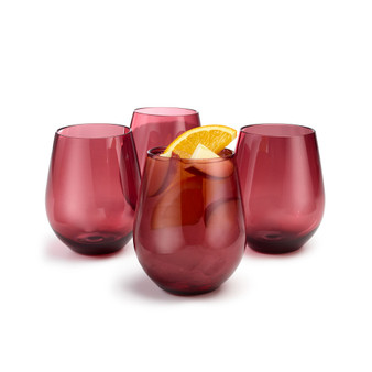 Harvest 4-Pc. Acrylic Stemless Sangria Glasses, Created for Macy's