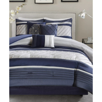 Blaire Faux-Silk 7-Pc. Comforter Set, Queen